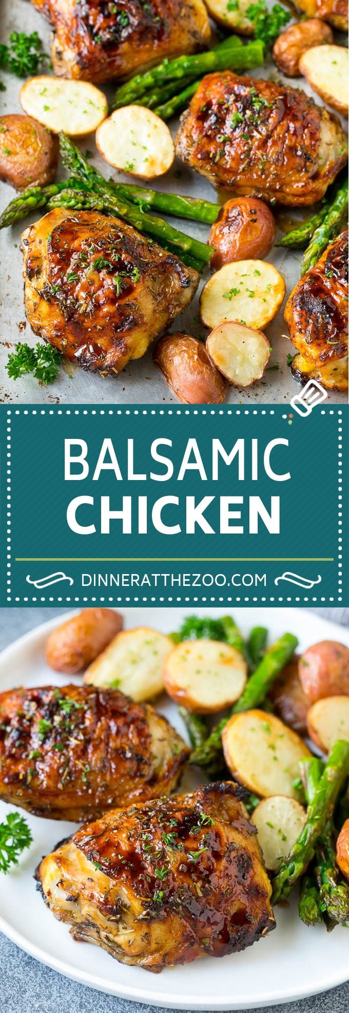 Balsamic Chicken Recipe | Sheet Pan Chicken | Glazed Chicken #chicken #asparagus #potatoes #dinner #glutenfree #sadud