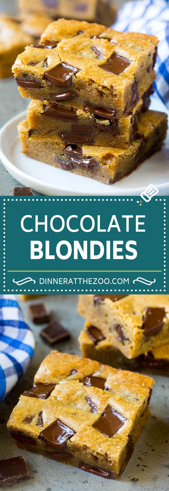Blondies Recipe | Chocolate Chunk Blondies | Bar Cookies #blondies #cookies #chocolate #dessert #sweets #sadud