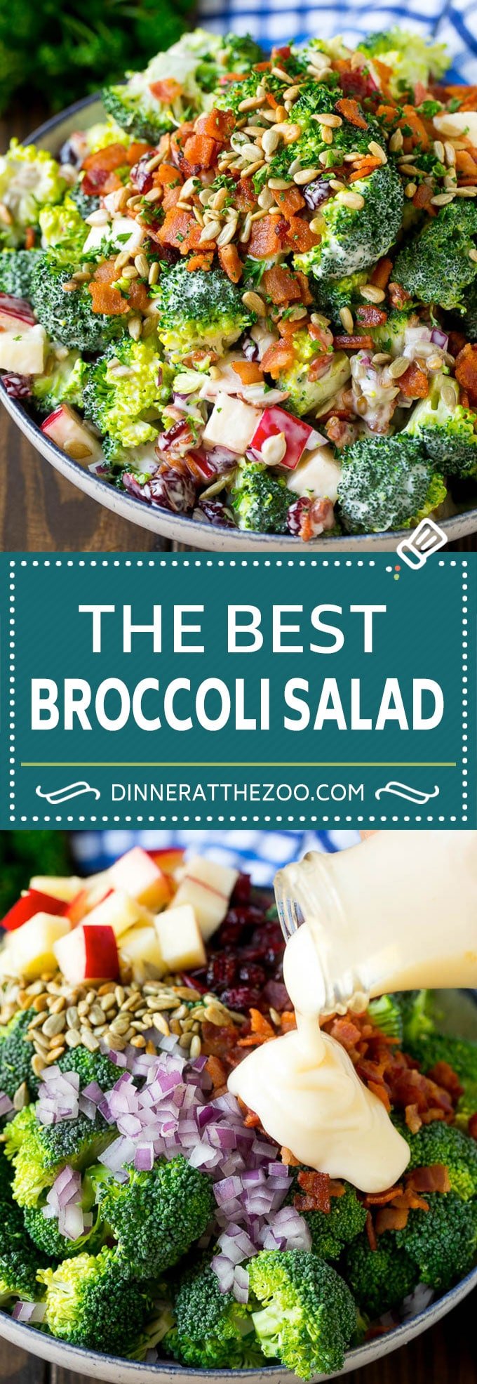 Broccoli Salad Recipe | Creamy Broccoli Salad | Bacon Broccoli Salad #salad #broccoli #bacon #apple #sadud #sidedish