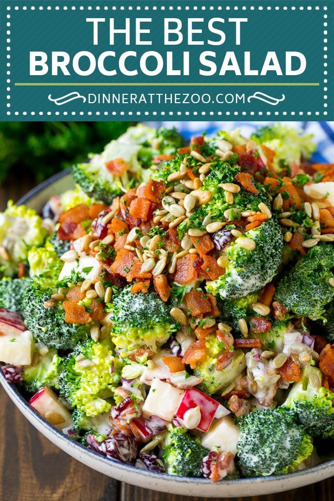 Broccoli Salad Recipe | Creamy Broccoli Salad | Bacon Broccoli Salad #salad #broccoli #bacon #apple #sadud #sidedish