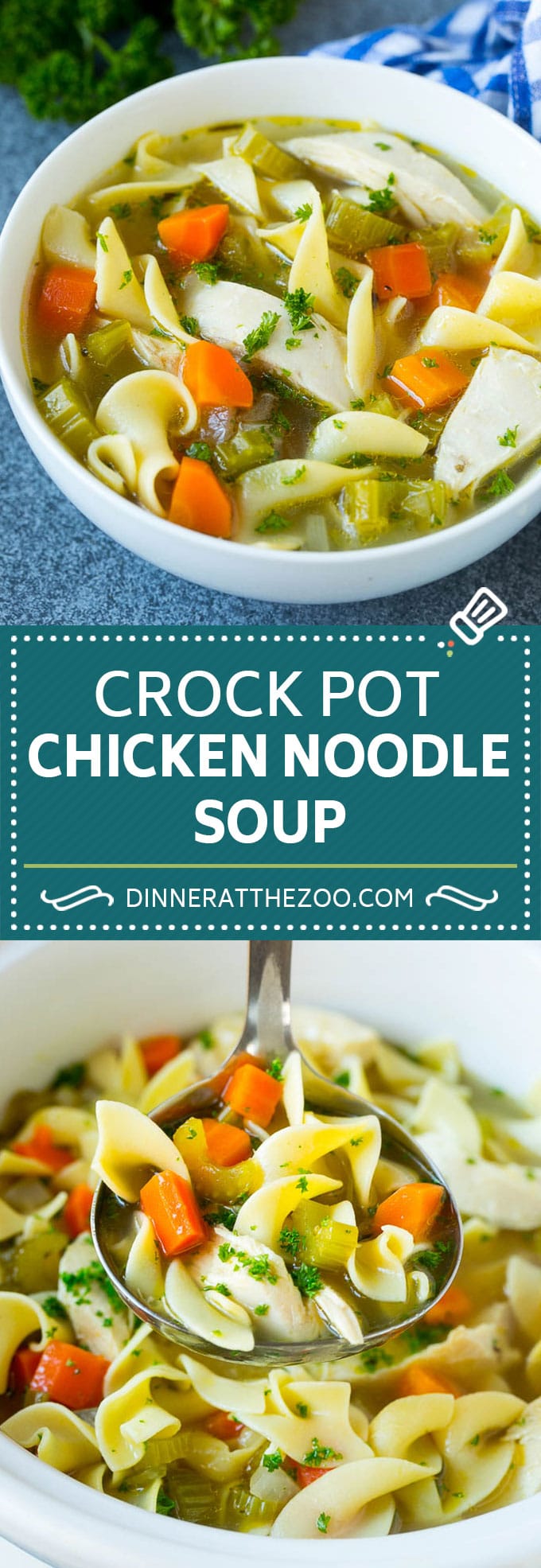Crock Pot Chicken Noodle Soup Recipe | Slow Cooker Chicken Noodle Soup | Chicken Soup #soup #chicken #noodles #dinner #slowcooker #crockpot #sadud