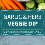 Veggie Dip Recipe | Garlic & Herb Dip | Vegetable Dip #dip #appetizer #lowcarb #keto #vegetables #sadud