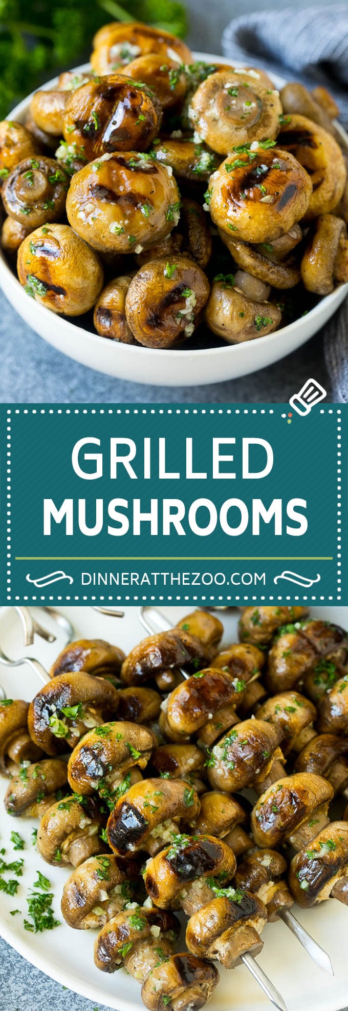 Grilled Mushrooms Recipe | Mushroom Kabobs | Mushroom Side Dish #mushroom #grilling #garlic #keto #lowcarb #sadud