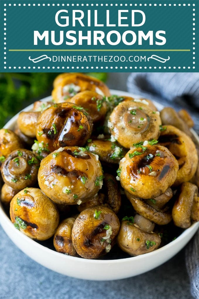 Grilled Mushrooms Recipe | Mushroom Kabobs | Mushroom Side Dish #mushroom #grilling #garlic #keto #lowcarb #sadud