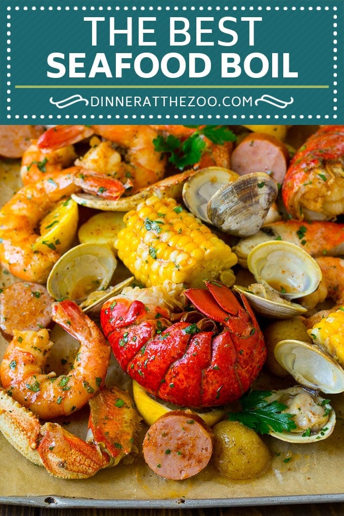 Seafood Boil Recipe | Shrimp Boil #lobster #shrimp #clams #crab #sausage #corn #potatoes #dinner #sadud