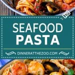 Seafood Pasta Recipe | Shrimp Pasta #pasta #spaghetti #shrimp #clams #scallops #dinner #sadud