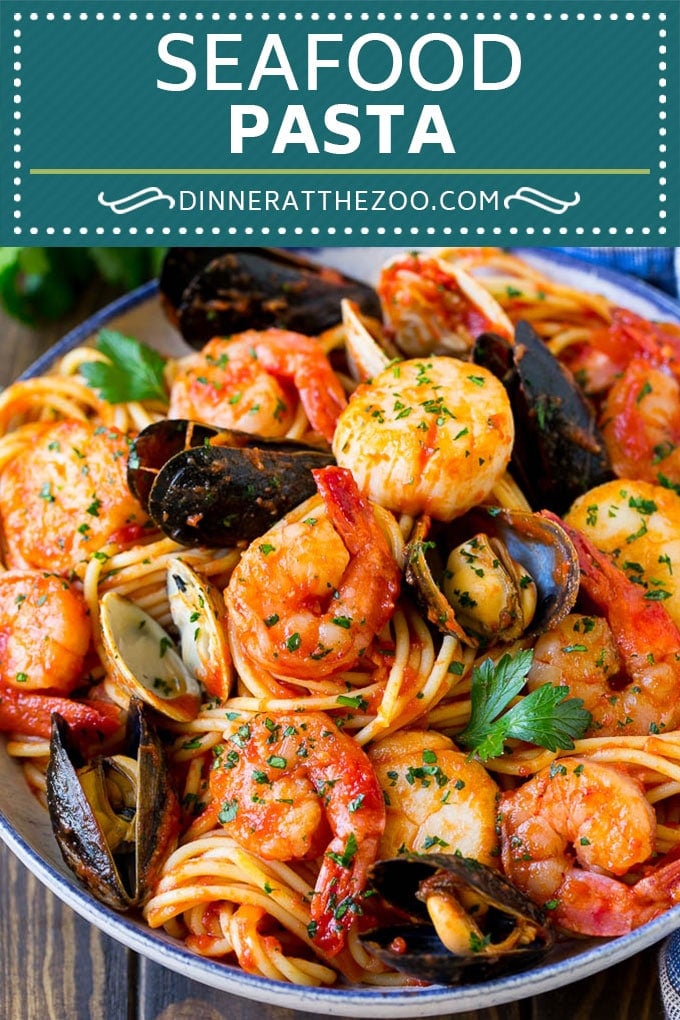 Seafood Pasta Recipe | Shrimp Pasta #pasta #spaghetti #shrimp #clams #scallops #dinner #sadud