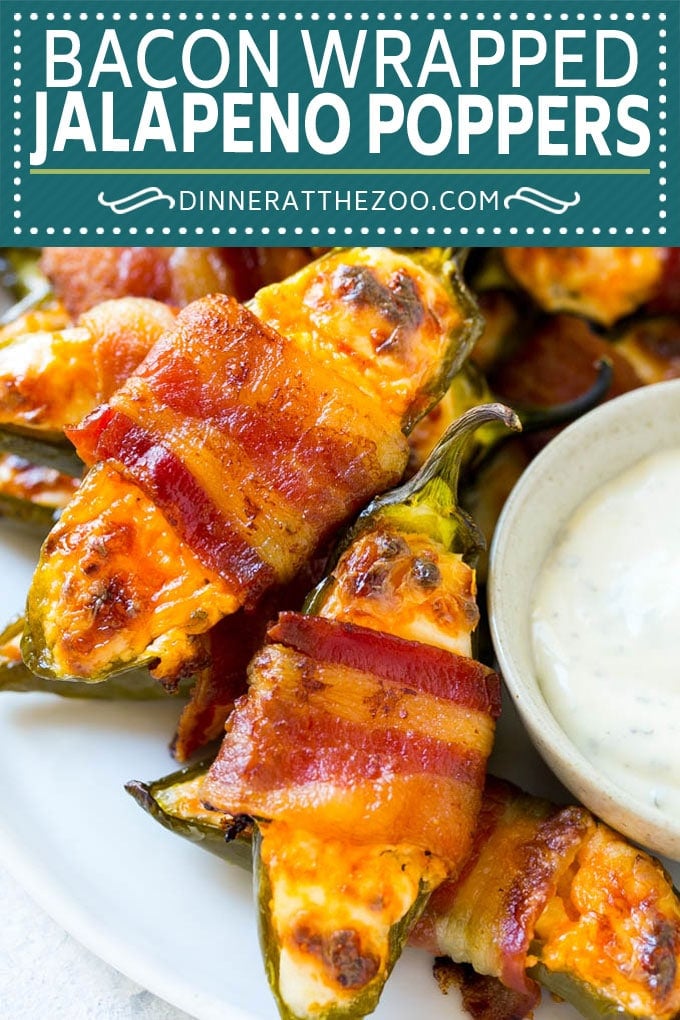 Bacon Wrapped Jalapeno Poppers Recipe | Baked Jalapeno Poppers | Bacon Appetizer #bacon #jalapenos #poppers #appetizer #snack #lowcarb #keto #sadud
