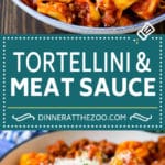 Cheese Tortellini in Meat Sauce #tortellini #pasta #sauce #dinner #sadud #cheese