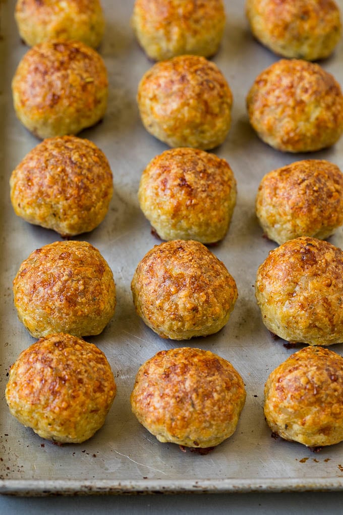 Chicken Meatballs Recipe | Baked Meatballs #chicken #meatballs #dinner #sadud #comfortfood Baked meatballs on a sheet pan.
