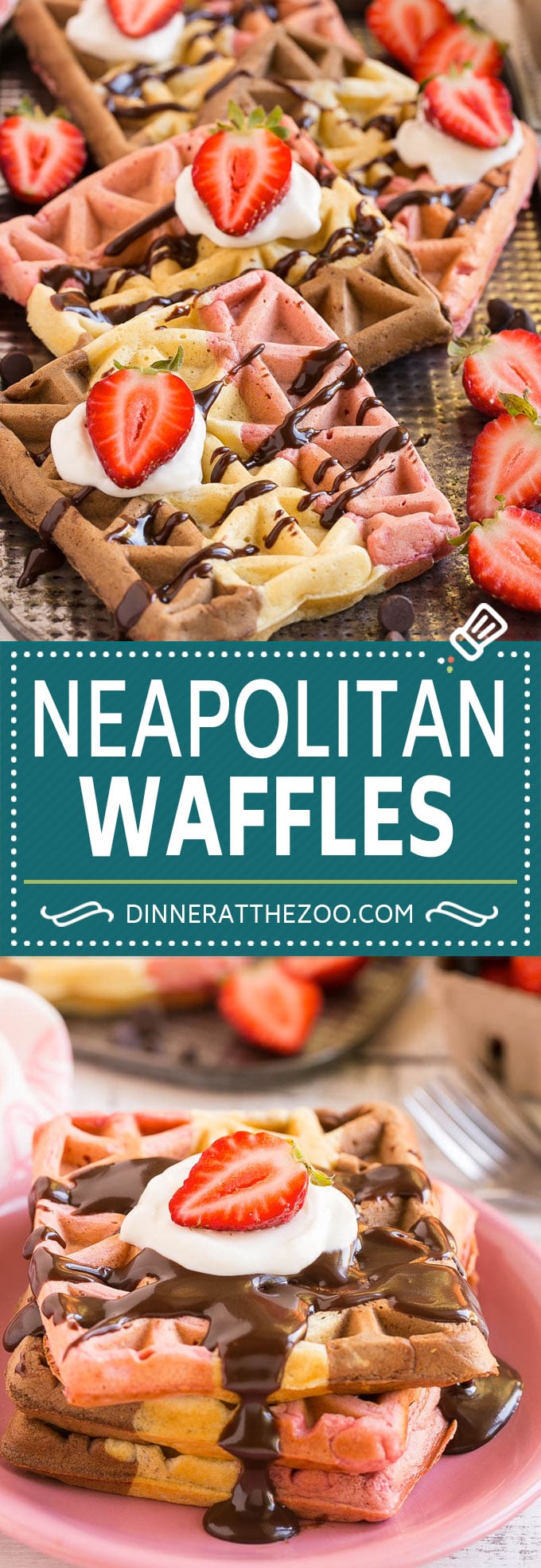 Neapolitan Waffles #waffles #breakfast #sadud