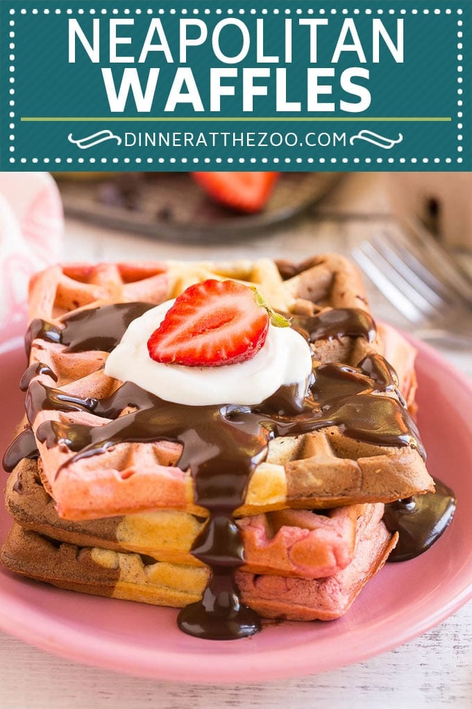 Neapolitan Waffles #waffles #breakfast #sadud