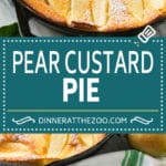 Pear Custard Pie Recipe | Pear Pie #pears #fall #pie #dessert #sadud