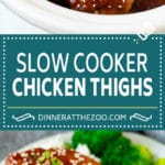 Slow Cooker Chicken Thighs | Crock Pot Chicken Thighs | Honey Garlic Chicken #chicken #slowcooker #crockpot #dinner #sadud