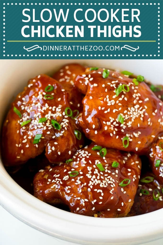 Slow Cooker Chicken Thighs | Crock Pot Chicken Thighs | Honey Garlic Chicken #chicken #slowcooker #crockpot #dinner #sadud