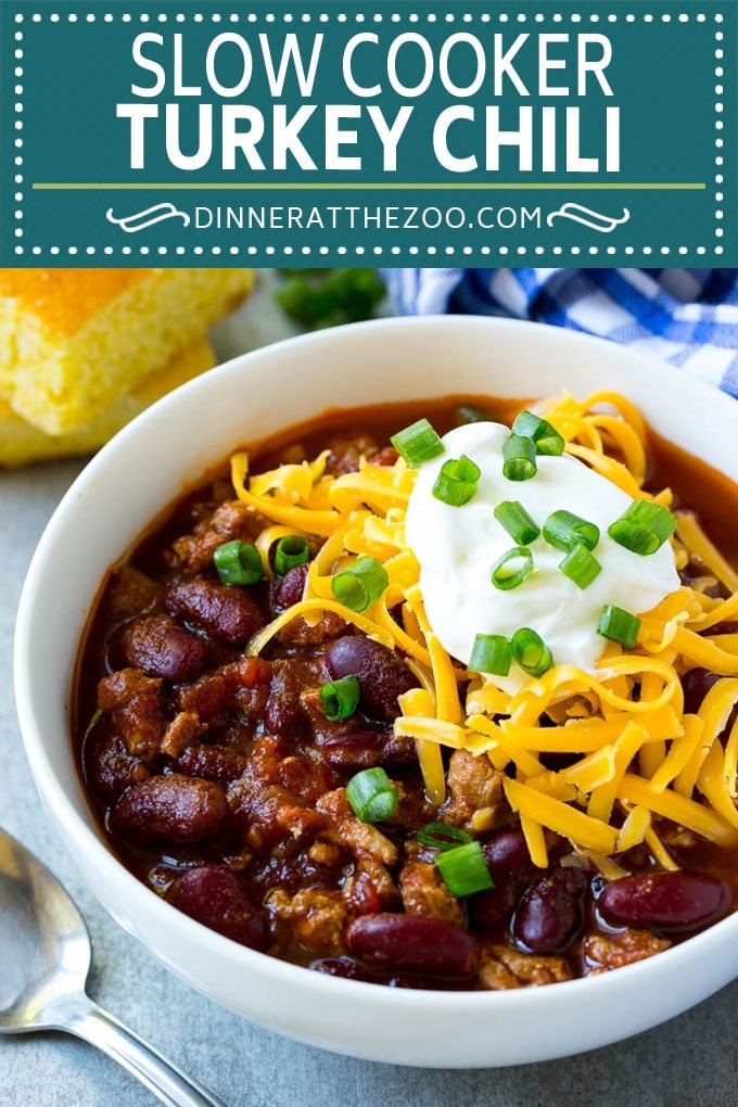 Slow Cooker Turkey Chili Recipe | Crockpot Chili | Turkey Chili | Chili With Beans Recipe | Healthy Chili Recipe #turkey #chili #beans #soup #slowcooker #crockpot #sadud