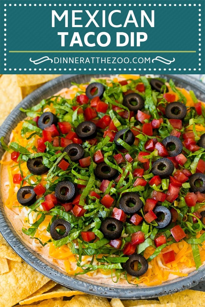 Taco Dip Recipe | Mexican Dip #tacos #dip #appetizer #mexicanfood #cheese #sadud