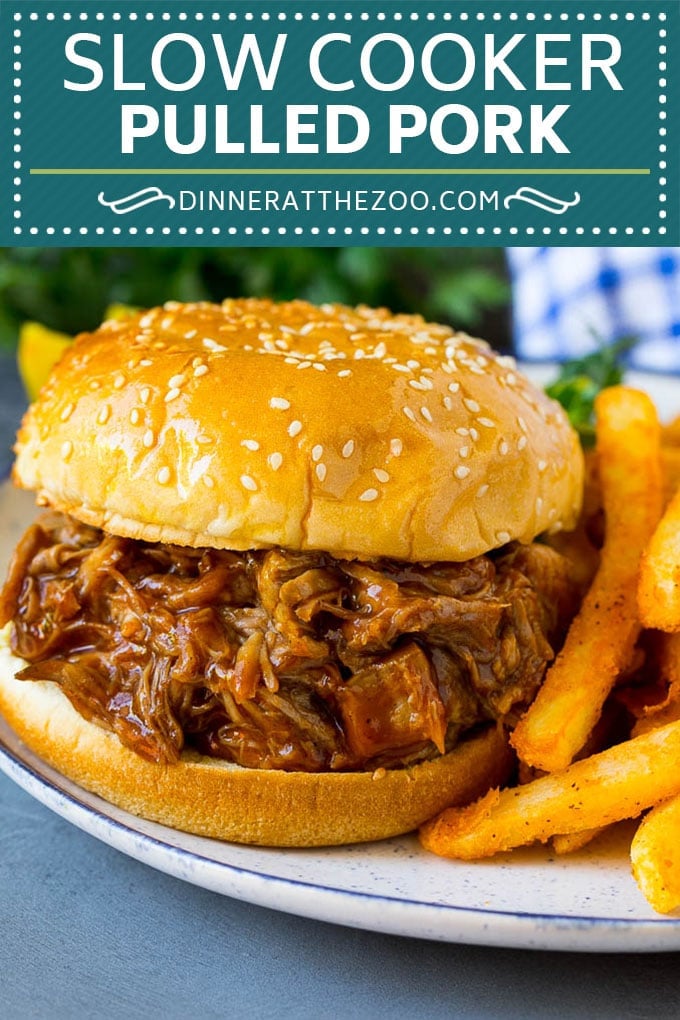Slow Cooker Pulled Pork Recipe | Crock Pot Pulled Pork #pork #pulledpork #crockpot #slowcooker #dinner #sadud