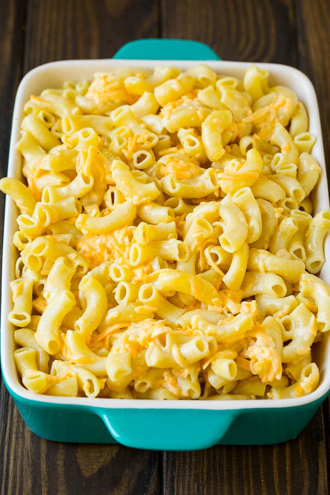 Southern Mac and Cheese | Baked Macaroni and Cheese #pasta #macandcheese #dinner #comfortfood #cheese #sadud Macaroni tossed with eggs, milk and cheddar.