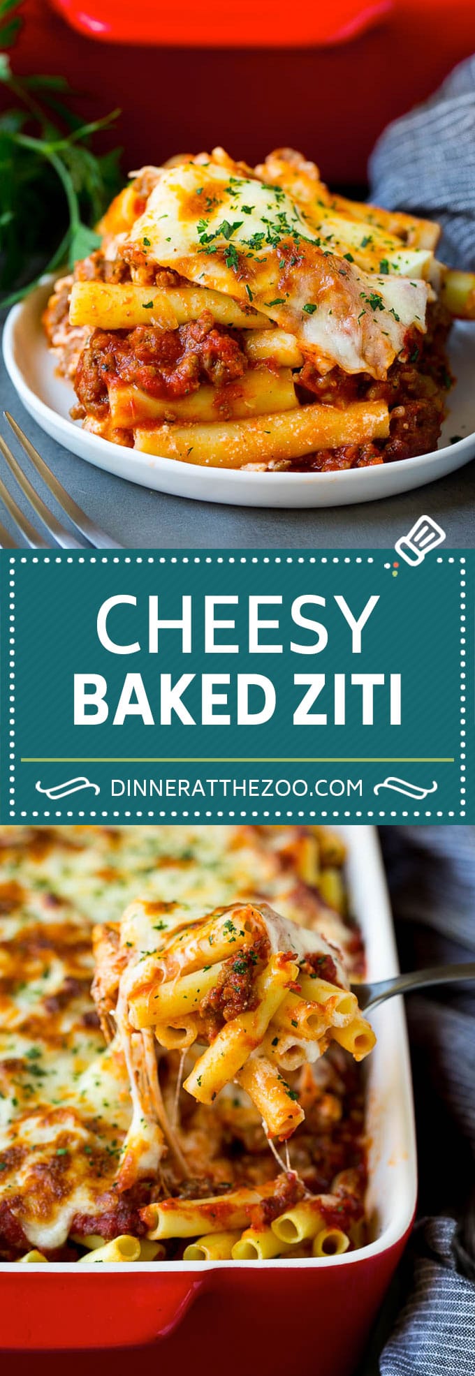 Baked Ziti Recipe | #pasta #cheese #comfortfood #sausage #dinner #sadud