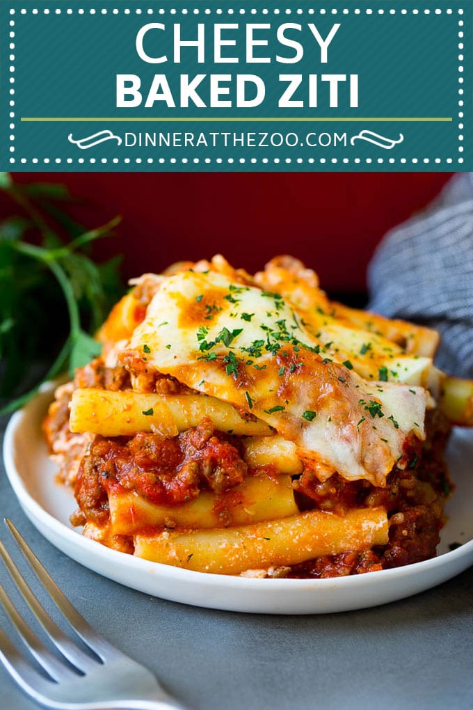 Baked Ziti Recipe | #pasta #cheese #comfortfood #sausage #dinner #sadud