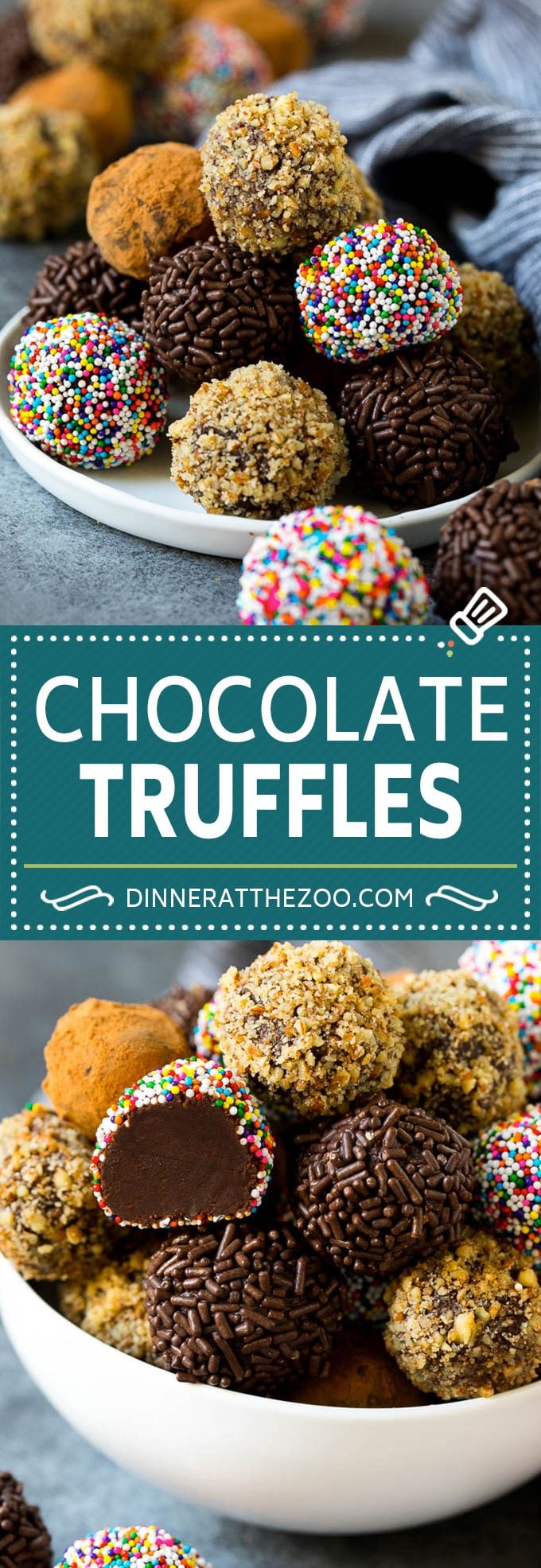 Chocolate Truffles Recipe | Homemade Candy #candy #truffles #chocolate #dessert #sprinkles #sadud