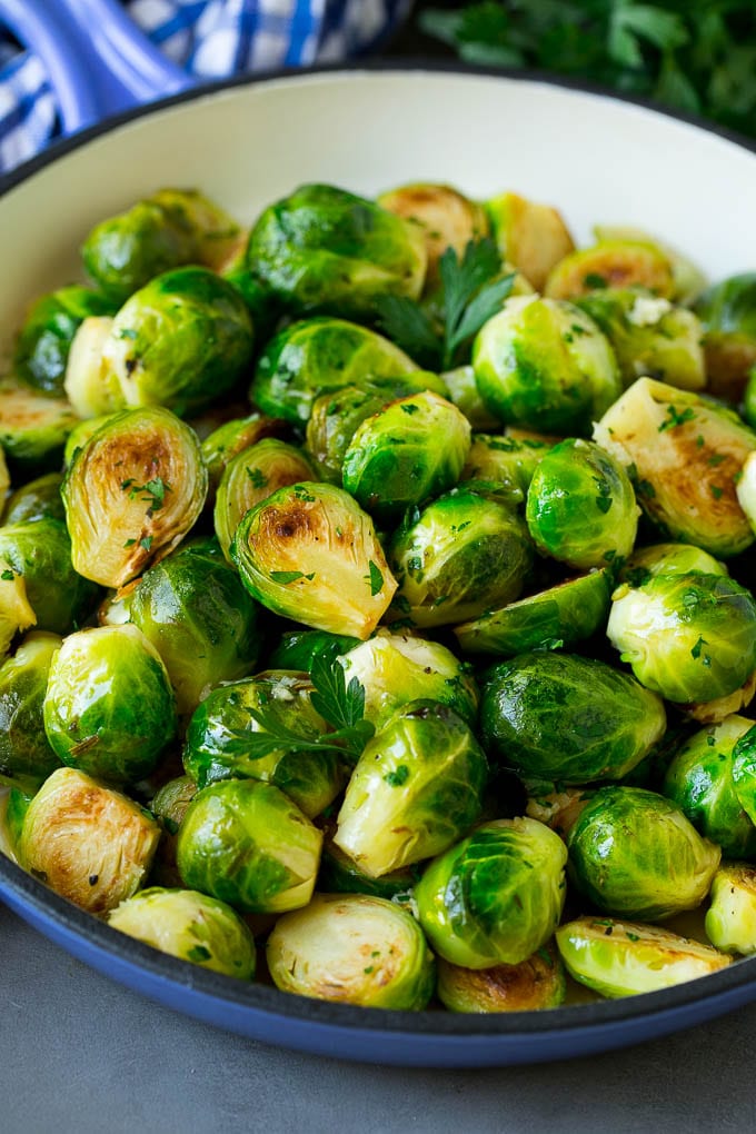 Sauteed Brussels Sprouts Recipe | Brussels Sprouts Side Dish #brusselssprouts #sprouts #veggies #sidedish #garlic #vegetarian #dinner #sadud Sauteed brussels sprouts with garlic and an assortment of herbs.
