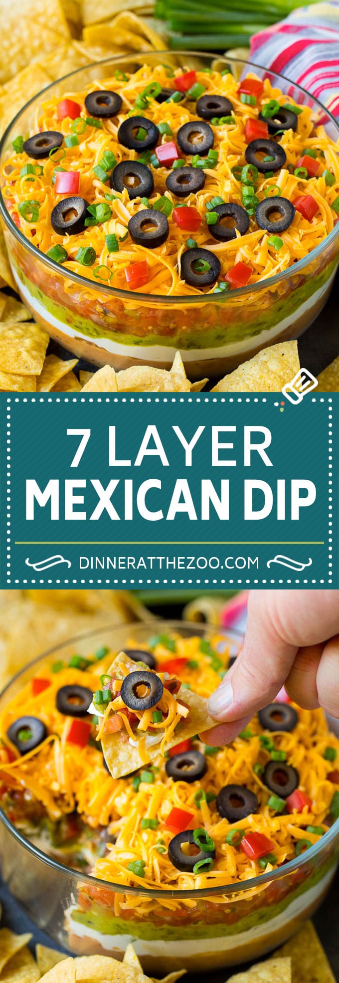 7 Layer Dip Recipe | Mexican Dip #beans #dip #appetizer #avocado #salsa #sadud
