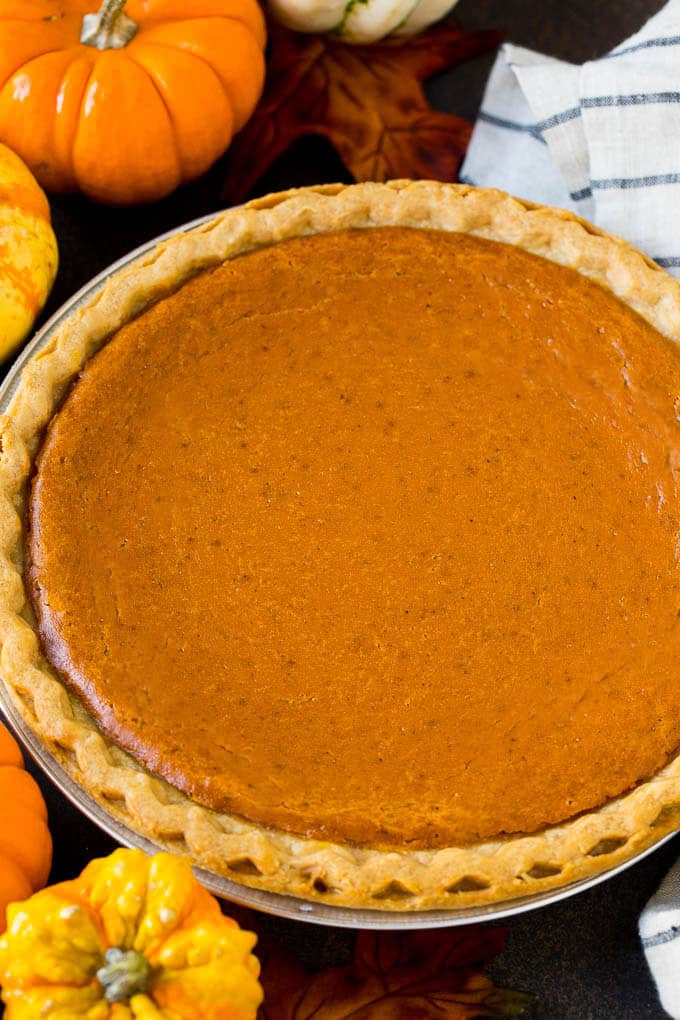 Homemade Pumpkin Pie Recipe | Pumpkin Pie #pie #pumpkin #baking #thanksgiving #fall #dessert #sadud A whole pumpkin pie in a flaky crust.