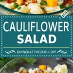 Cauliflower Salad Recipe #salad #cauliflower #bacon #lowcarb #keto #dinner #sadud
