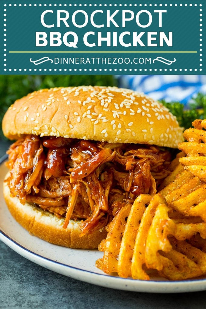 Crockpot BBQ Chicken Recipe | Barbecue Chicken #chicken #bbq #slowcooker #crockpot #dinner #sadud