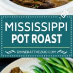 Mississippi Pot Roast #slowcooker #potroast #beef #crockpot #dinner #sadud