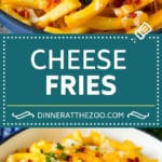 These cheese fries are crispy potatoes topped with plenty of melted cheese, bacon and herbs. #fries #sadud