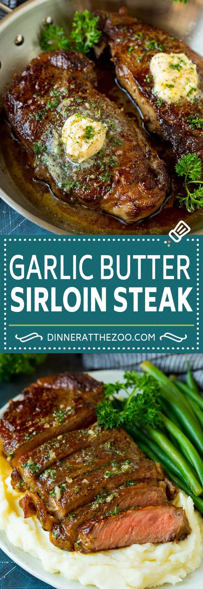 Sirloin Steak with Garlic Butter #steak #beef #dinner #sadud