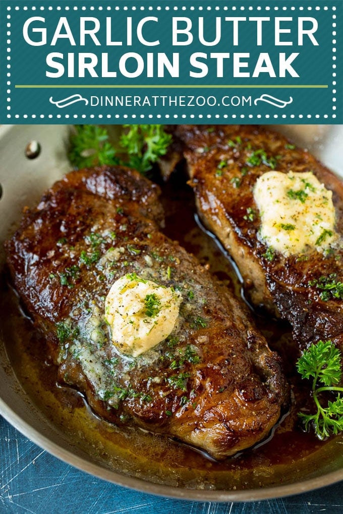 Sirloin Steak with Garlic Butter #steak #beef #dinner #sadud