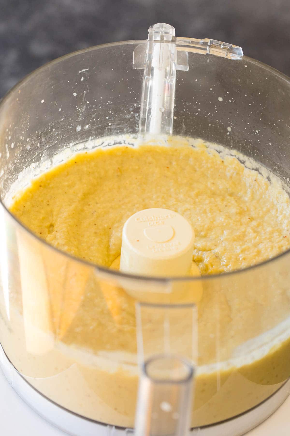 Baba Ganoush Recipe | Eggplant Dip #eggplant #appetizer #dip #healthy #glutenfree #lowcarb #sadud Pureed eggplant and seasonings in a food processor.