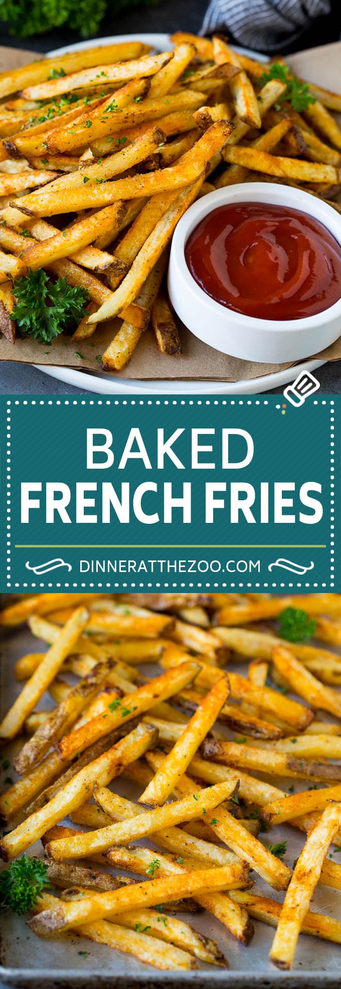 Baked French Fries Recipe #potatoes #fries #dinner #sadud