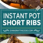 These Instant Pot short ribs are flavorful beef ribs cooked with vegetables and seasonings until tender.