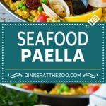This seafood paella is a blend of saffron rice, Spanish chorizo, shrimp, clams and mussels, all simmered together.