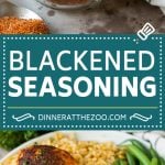 This blackened seasoning is a blend of herbs and spices that are combined to produce a savory rub that takes minutes to put together.