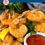 This air fryer shrimp recipe is jumbo shrimp coated in seasonings and two types of breadcrumbs, then air fried to crispy perfection.