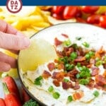 This bacon ranch dip takes just 5 minutes to make and is loaded with flavor. It's the perfect way to help fuel your summer adventures!