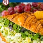 This avocado egg salad is a creamy blend of hard boiled eggs, mayonnaise, ripe avocado and fresh herbs.