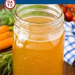 This homemade turkey broth recipe is a carcass, assorted vegetables, herbs and spices that are all simmered together with water to make a rich and flavorful liquid.