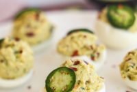 Creamy Guacamole Deviled Eggs No Mayo