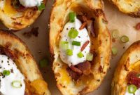 Air Fryer Loaded Potato Boats