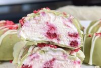 Raspberry Frozen Yogurt Bites