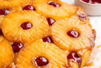 Golden Pineapple Vegan Flip Cake