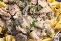 Creamy Pork Stroganoff