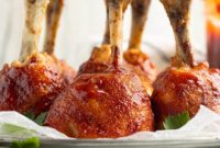 Glazed Chicken Lollipops